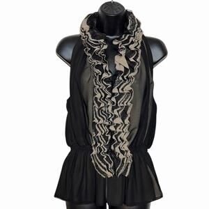 VTG Y2K RUFFLE BLOUSE TOP ROBERT RODRIGUEZ FOR TARGET BOHO FAIRY WHIMSIGOTH M